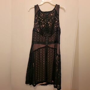 Target Brand Black lace knee length dress, size XXL